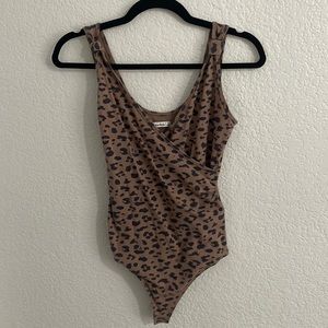 Abercrombie leopard print bodysuit worn once